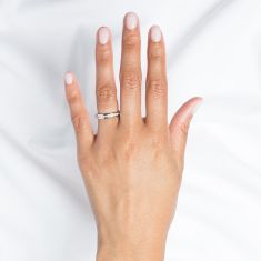 1/4ctw Round Diamond White Gold Wedding Band | Embrace Collection