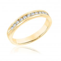 1/4ctw Round Diamond Yellow Gold Wedding Band | Embrace Collection