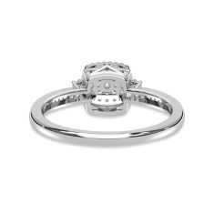 1/5ctw Diamond Cushion Frame Sterling Silver Promise Ring