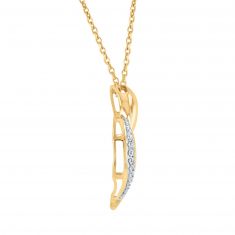 1/5ctw Diamond Heart Yellow Gold Pendant Necklace
