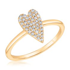 1/5ctw Diamond Heart Yellow Gold Ring