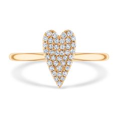 1/5ctw Diamond Heart Yellow Gold Ring