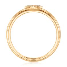 1/5ctw Diamond Heart Yellow Gold Ring