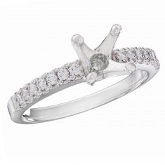 image of 1/5ctw Round Diamond White Gold Engagement Ring Setting - Design Collection with sku:R11-103431