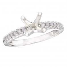 image of 1/5ctw Diamond White Gold Engagement Ring Setting - Design Collection with sku:R11-103435