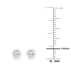 1/5ctw Diamond White Gold Solitaire Stud Earrings