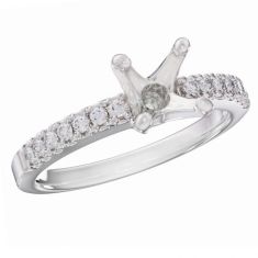 image of 1/5ctw Round Diamond White Gold Engagement Ring Setting - Design Collection with sku:R11-103431_SO