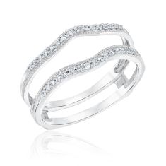 14Kt White Gold Diamond Ring Guard 001-132-00930, Tena's Fine Diamonds and  Jewelry