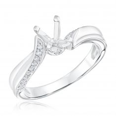 image of 1/6ctw Diamond Bypass White Gold Engagement Ring Setting with sku:NR1060YDE-WGS
