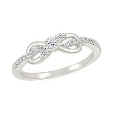 1/6ctw Diamond Infinity Sterling Silver Promise Ring