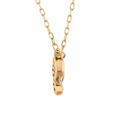 1/6ctw Diamond Yellow Gold Butterfly Pendant Necklace