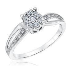 Women's white gold promise rings best sale