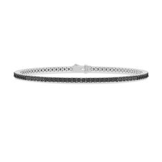 1 ctw Treated Black Diamond White Gold Tennis Bracelet | Men's | 2.65mm