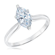 1ct Marquise Diamond Solitaire White Gold Engagement Ring - Solitaire Collection