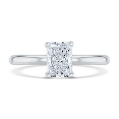 1ct Radiant Lab Grown Diamond Solitaire White Gold Engagement Ring