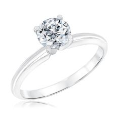 1ct Round Lab Grown Diamond Solitaire Engagement Ring