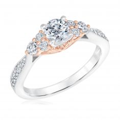 1ctw Diamond Vintage Two-Tone Engagement Ring | Blush Collection
