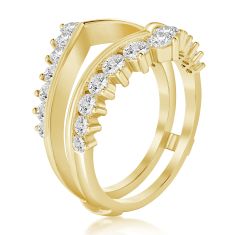 1ctw Diamond Yellow Gold Ring Guard