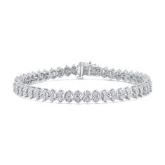 1ctw Lab Grown Diamond Sterling Silver Tennis Bracelet