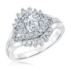 1ctw Pear Diamond White Gold Engagement Ring | Couture Collection