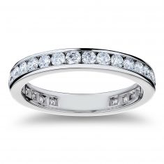 1ctw Round Diamond Platinum Eternity Wedding Band | Size 7
