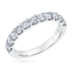 1ctw Round Diamond Prong-Set White Gold Band | Embrace Collection