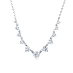 1ctw Round Diamond White Gold Necklace - Classic Collection