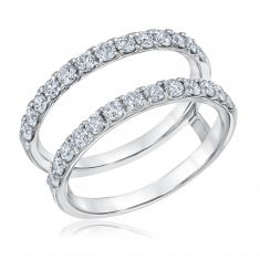 1ctw Round Diamond White Gold Ring Wrap | Embrace Collection