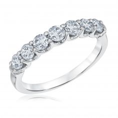1ctw Round Diamond White Gold Wedding Band | Embrace Collection