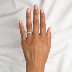 1ctw Round Diamond White Gold Wedding Band | Embrace Collection