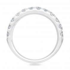 1ctw Round Diamond White Gold Wedding Band | Embrace Collection