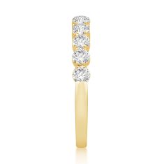 1ctw Round Diamond Yellow Gold Wedding Band - Embrace Collection