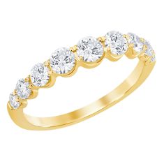 1ctw Round Diamond Yellow Gold Wedding Band | Embrace Collection
