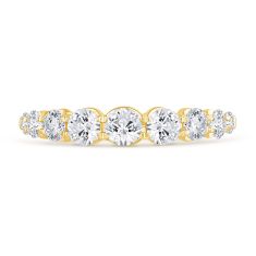 1ctw Round Diamond Yellow Gold Wedding Band | Embrace Collection