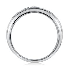 1ctw Round Lab Grown Diamond White Gold Band | Men