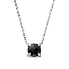 David Yurman Chatelaine Pendant Necklace with Black Onyx and Diamonds 1