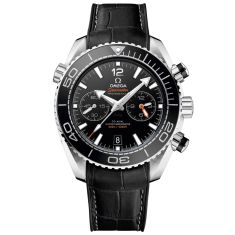 Previously Owned OMEGA Seamaster Planet Ocean 600M Black Dial Leather Strap Watch 45.5mm - O21533465101001