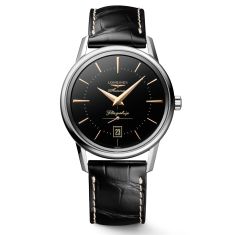 Men's Citizen Eco-Drive Corso Dress Black Dial Black Leather Strap