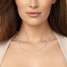 MIKIMOTO Akoya Cultured Pearl Station Necklace