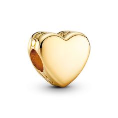 image of Pandora Engravable Heart Gold-Plated Charm with sku:20218210