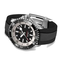 Breitling Superocean Automatic 42 Black Dial Black Rubber Strap Watch 42mm - A17375211B1S1