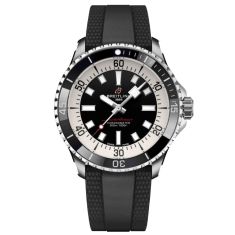 Breitling Superocean Automatic 42 Black Dial Black Rubber Strap Watch 42mm - A17375211B1S1 1