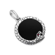 David Yurman Cairo Ouroboros Amulet with Black Onyx and Ruby 1