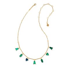 Kendra Scott Blair Jewel Strand Necklace in Emerald Mix