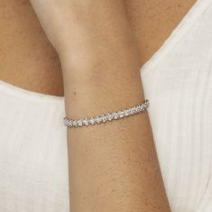 1ctw Diamond White Gold Tennis Bracelet