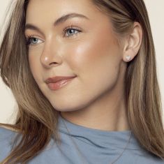 1/6ctw Diamond Heart 10k Yellow Gold Stud Earrings