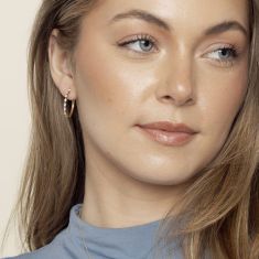 1/2ctw Baguette Diamond Yellow Gold Hoop Earrings