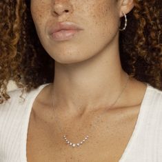 1ctw Round Diamond White Gold Necklace - Classic Collection