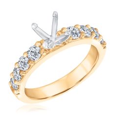 1ctw Diamond 14k Yellow Gold Engagement Ring Setting