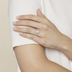 2 1/2ctw Oval Lab Grown Diamond 14k White Gold Engagement Ring - Chemistry